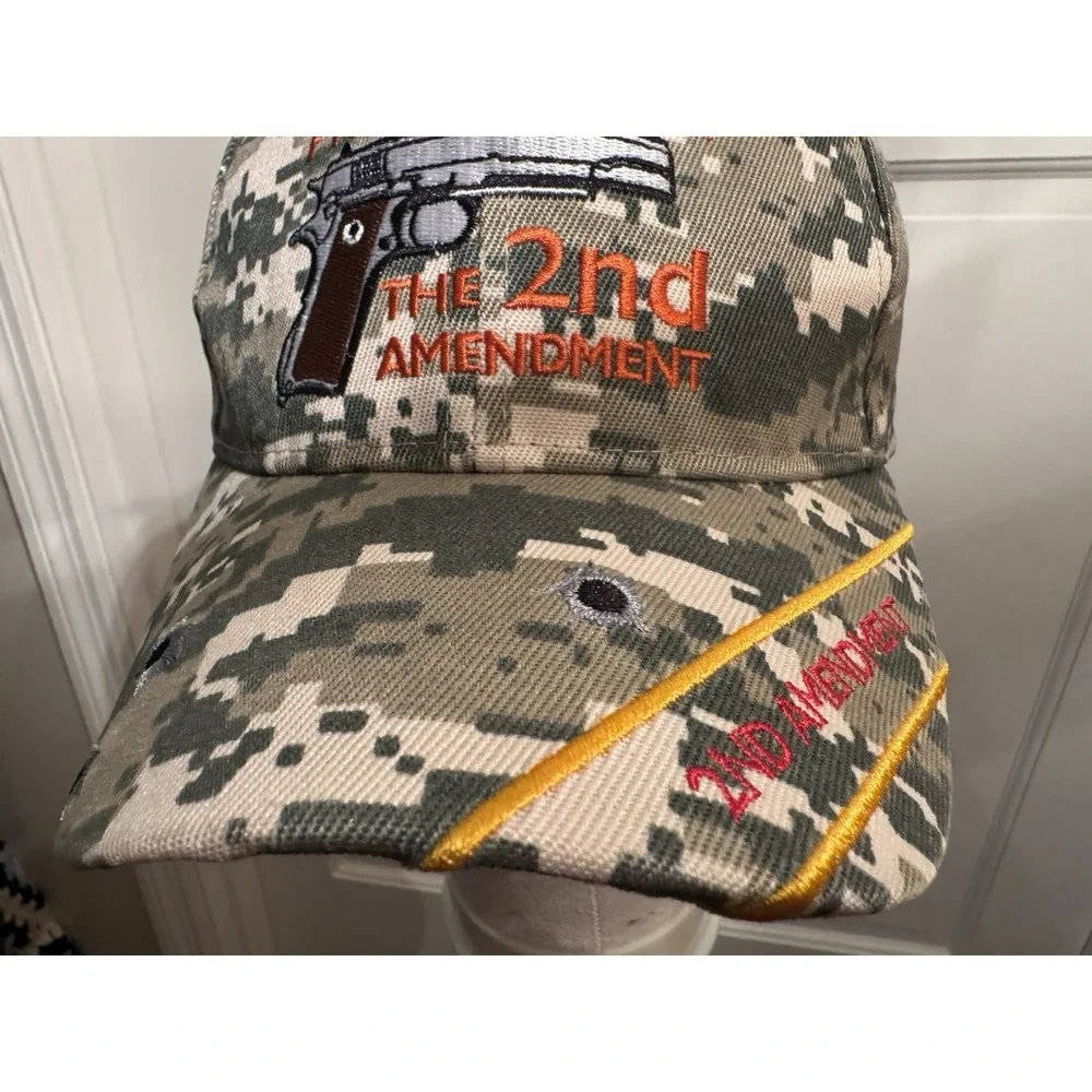 Kys Design Cap Protected By The 2nd Amendment Digicam Baseball Hat Bullet Holes
